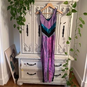 Stylish Pink and Blue Jumpsuit